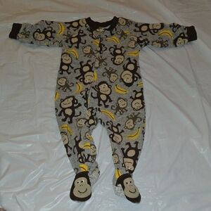 Carters Infant Monkey Fleece Sleeper 12 M